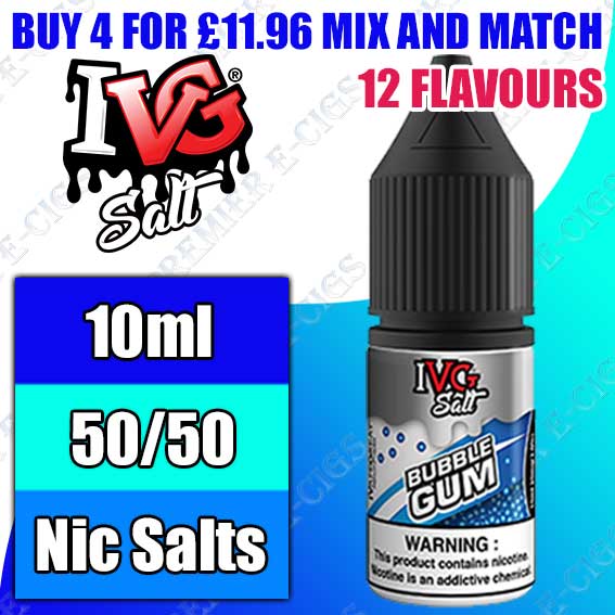 IVG Nic Salts 10ml - £3.99 with FREE DELIVERY at Premier E-Cigs